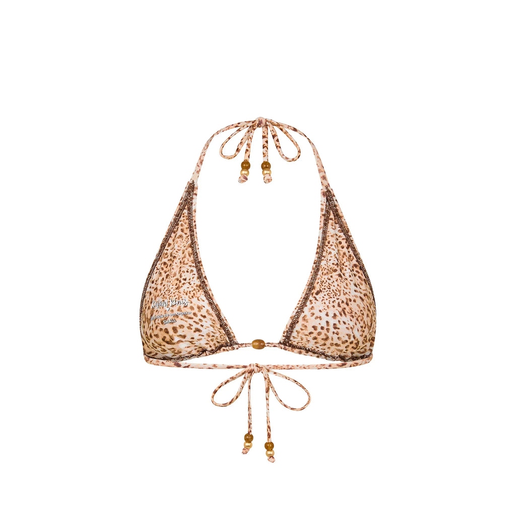 Classic Tie Halter Bikini Top - Wild Skies