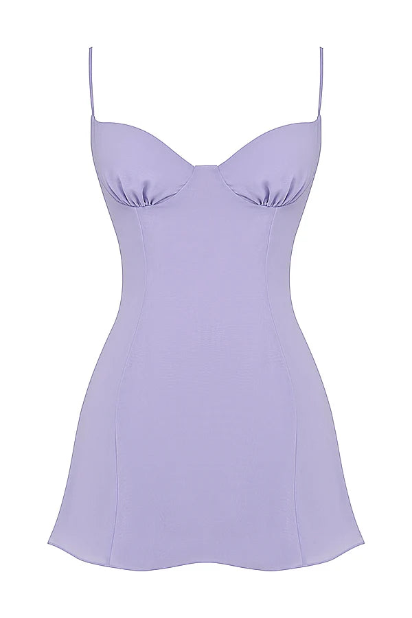 lavender mini dress