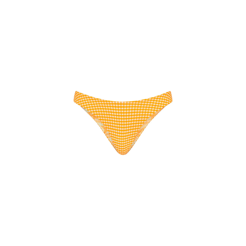 Minimal Full Coverage Bikini Bottom - Orange Cream