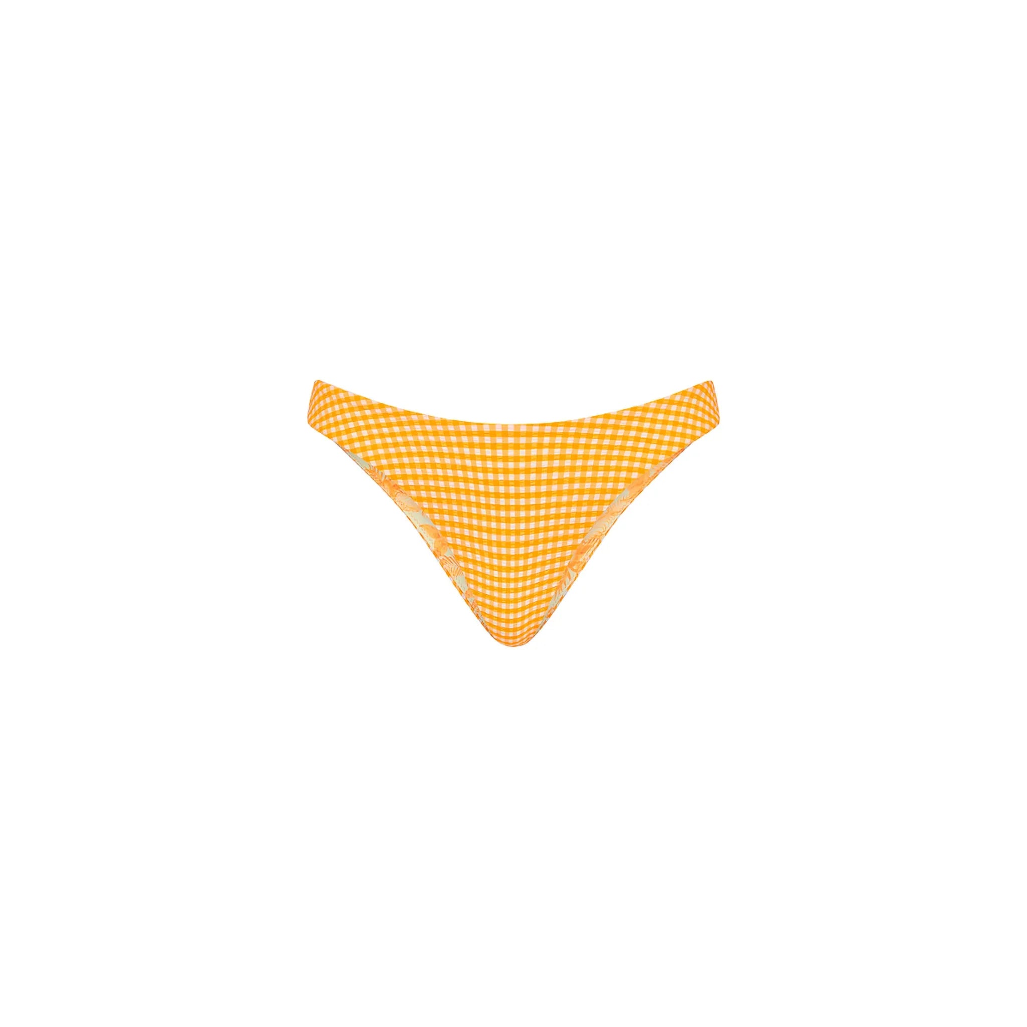 Minimal Full Coverage Bikini Bottom - Orange Cream