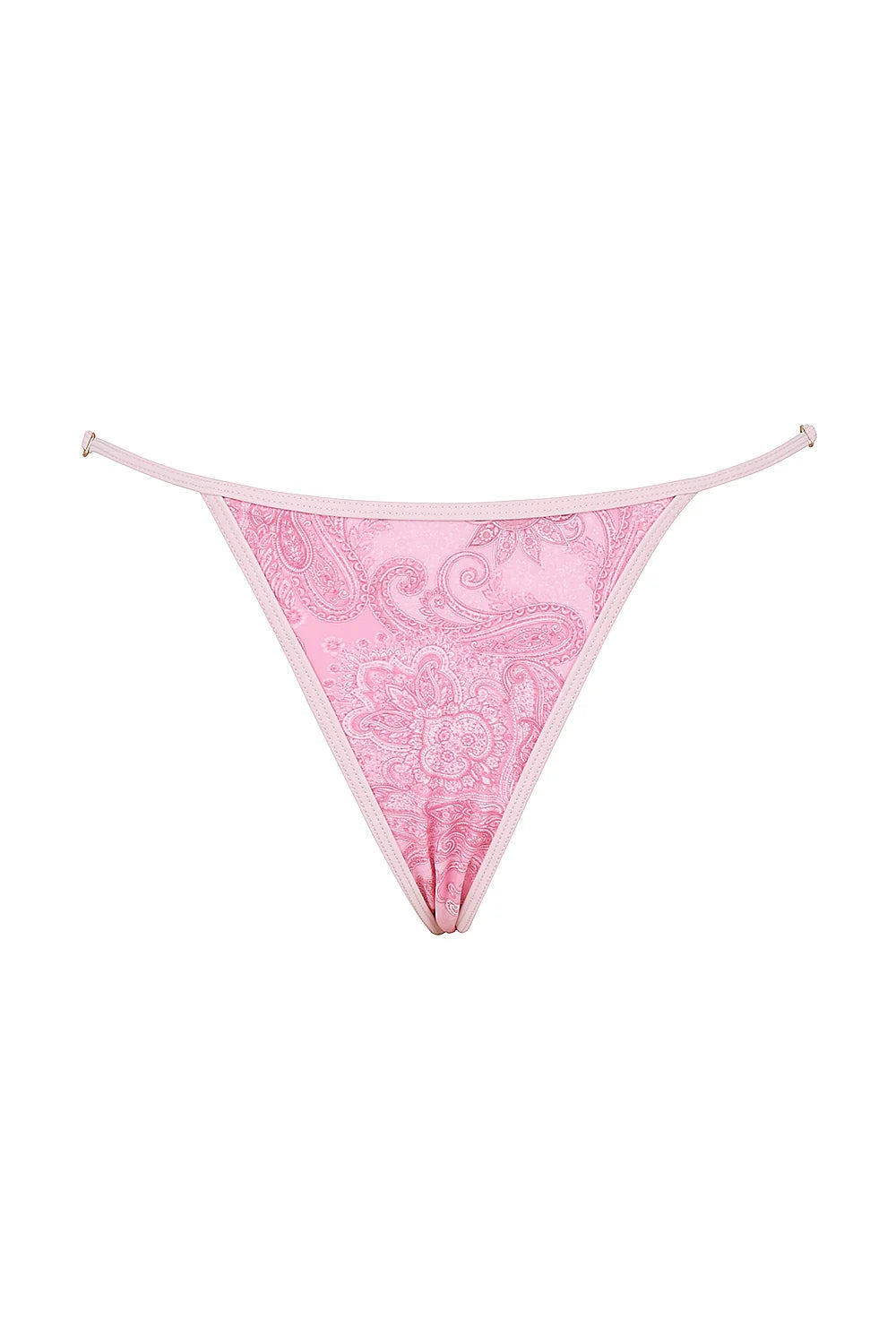 pink paisley thong bikini bottom