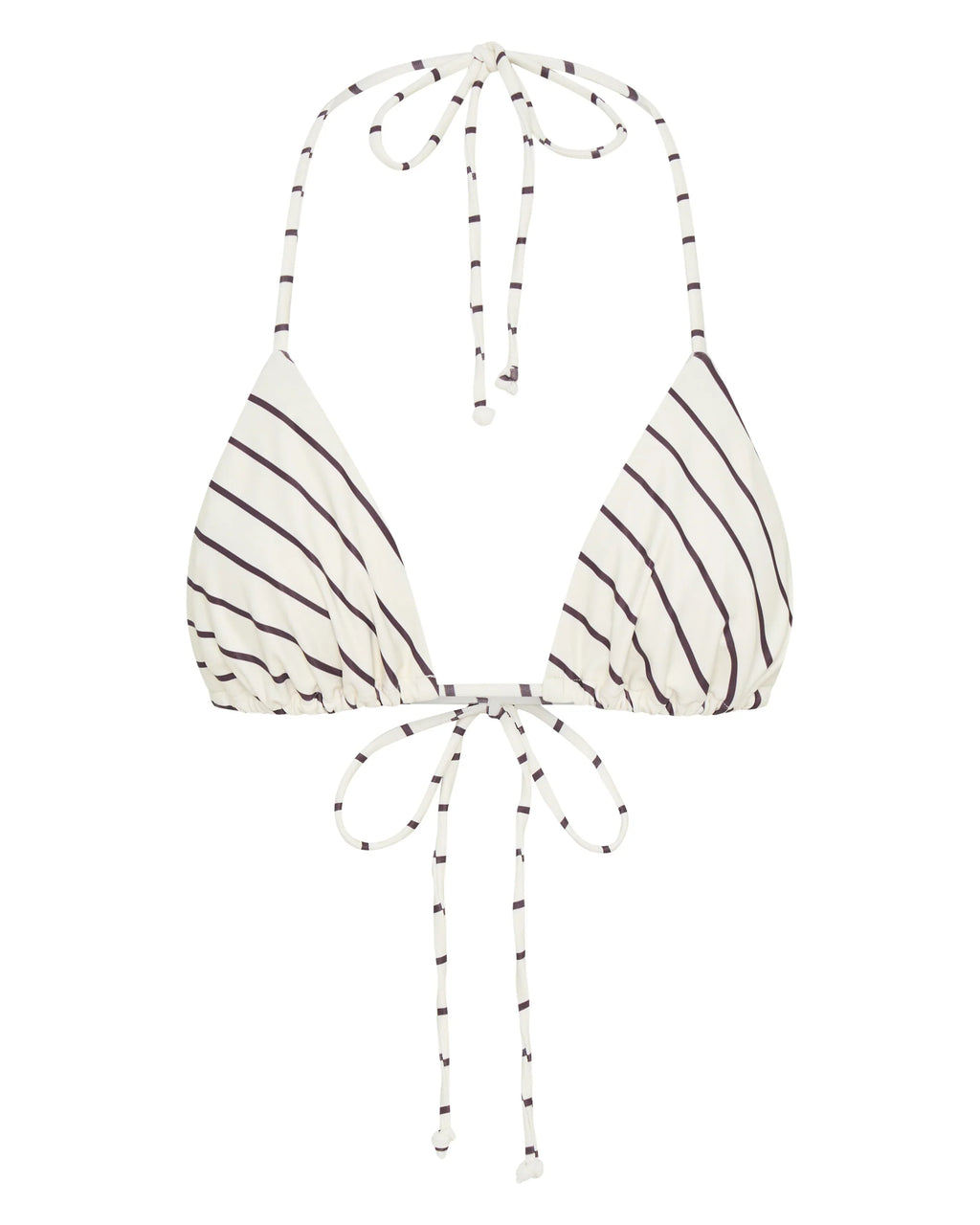 Golden Hour Bikini Top Cream/Choc Stripe