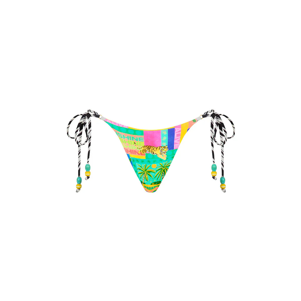Thong Tie Side Bikini Bottom - Sun Honey