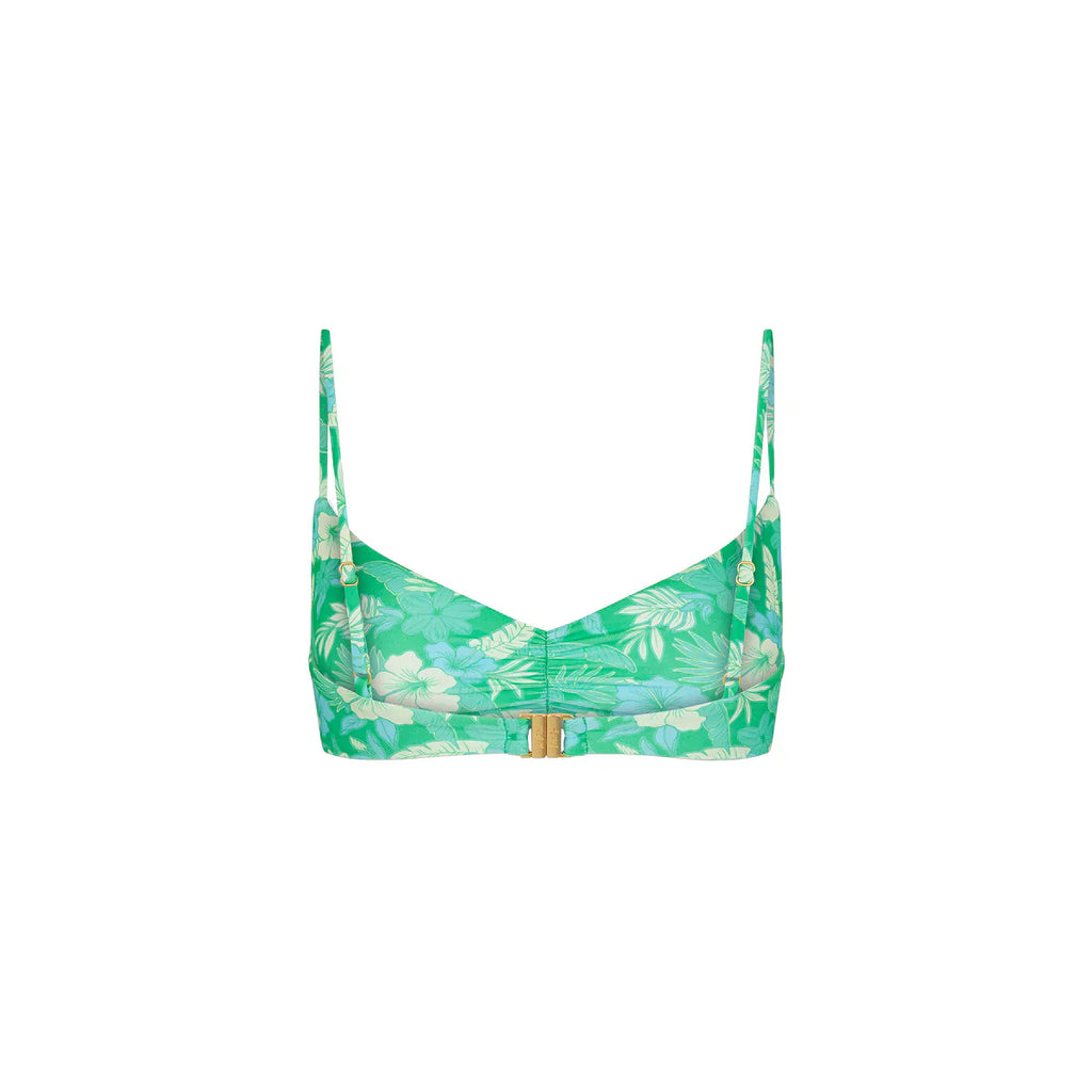 Gathered Mini Crop Bikini Top - Barefoot Breeze