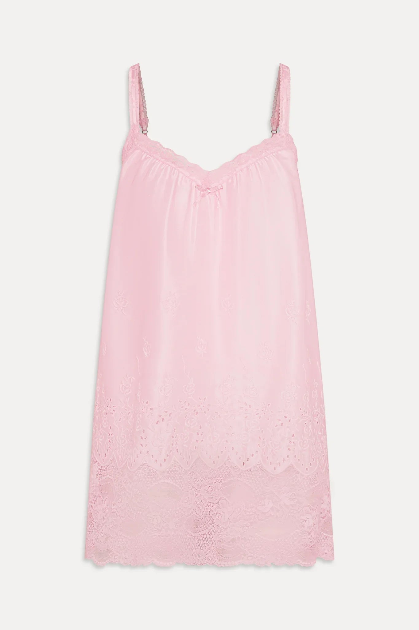 First Crush Satin Babydoll Dress - Pillow Talk Pink