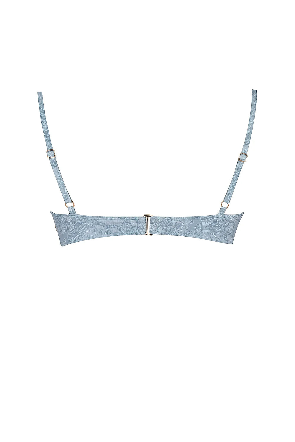 blue paisley underwired bikini top