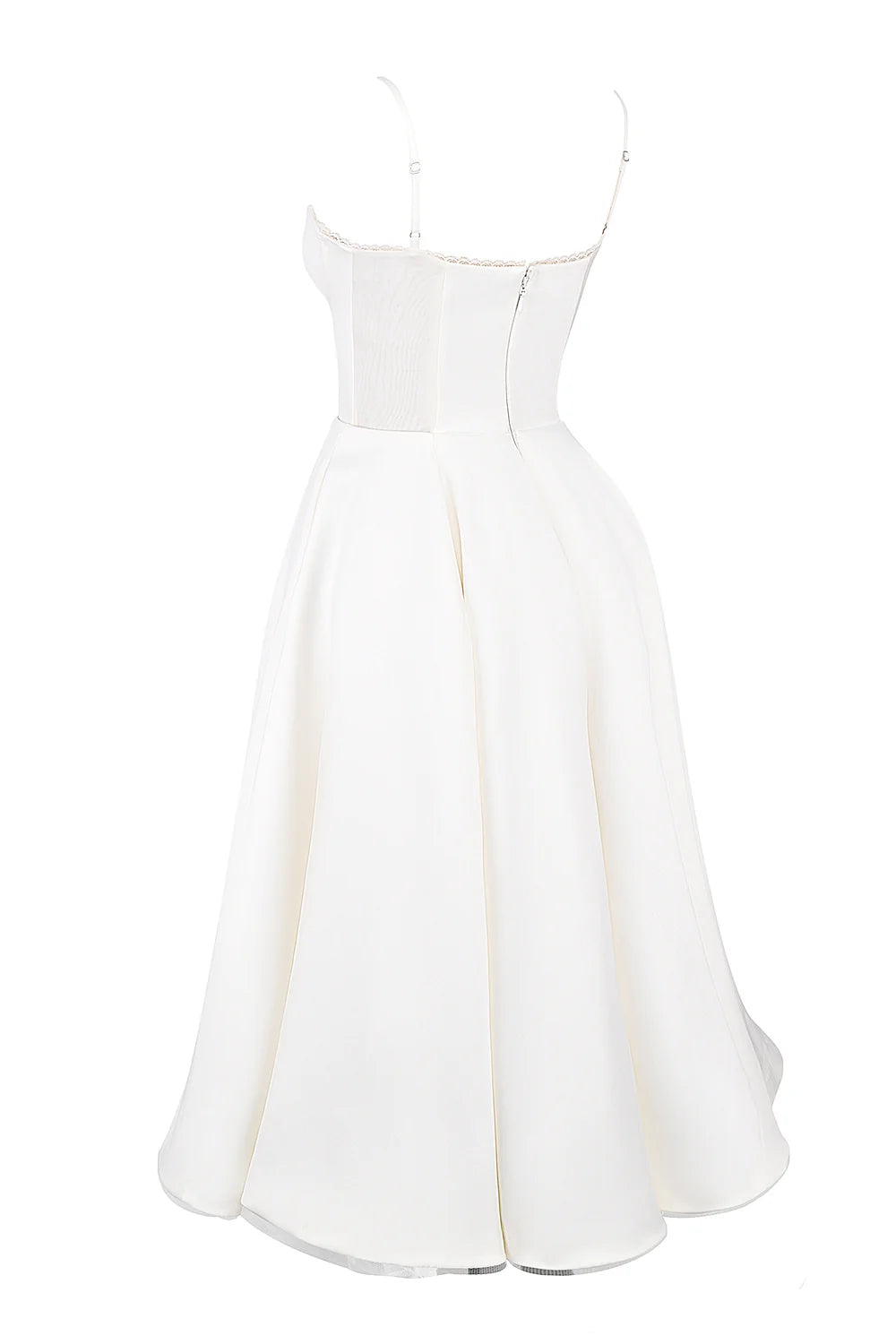 white tulle midi dress