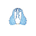 Lettuce Edge Halter Bikini Top - Dream Flower