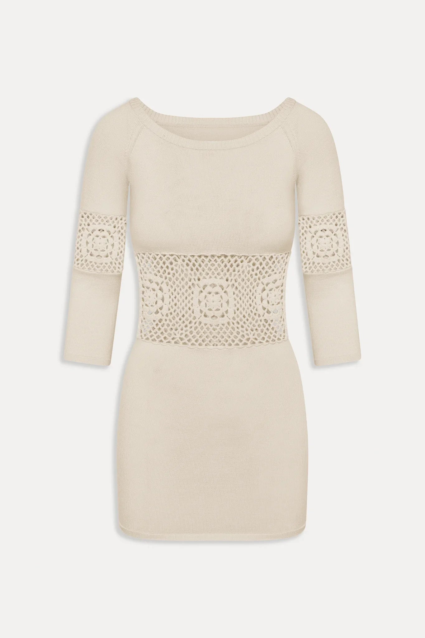 Festival Crochet Knit Mini Dress - Bunny