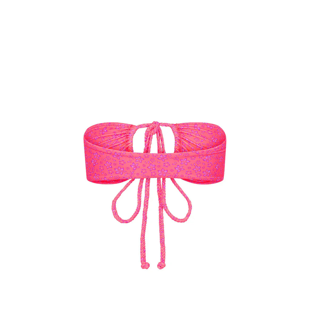 Braided Tie Bandeau Bikini Top - Kiss Me