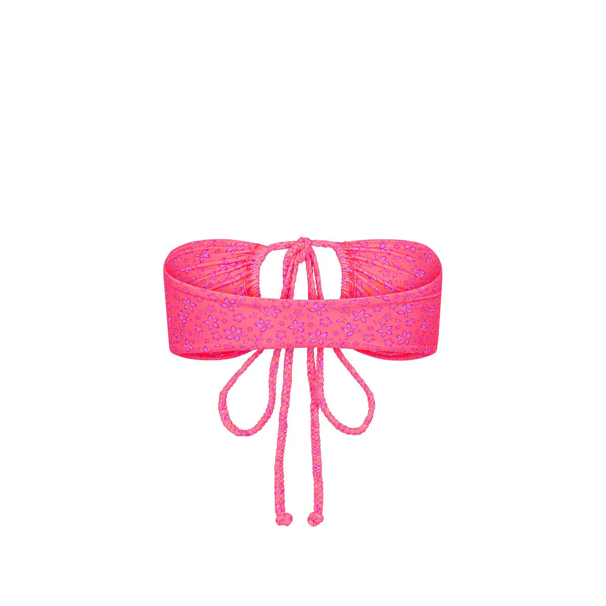 Braided Tie Bandeau Bikini Top - Kiss Me