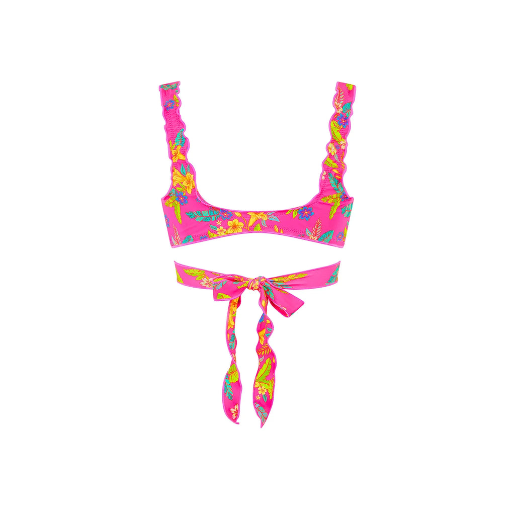 Lettuce Edge Wrap Bikini Top - Viva Vacation