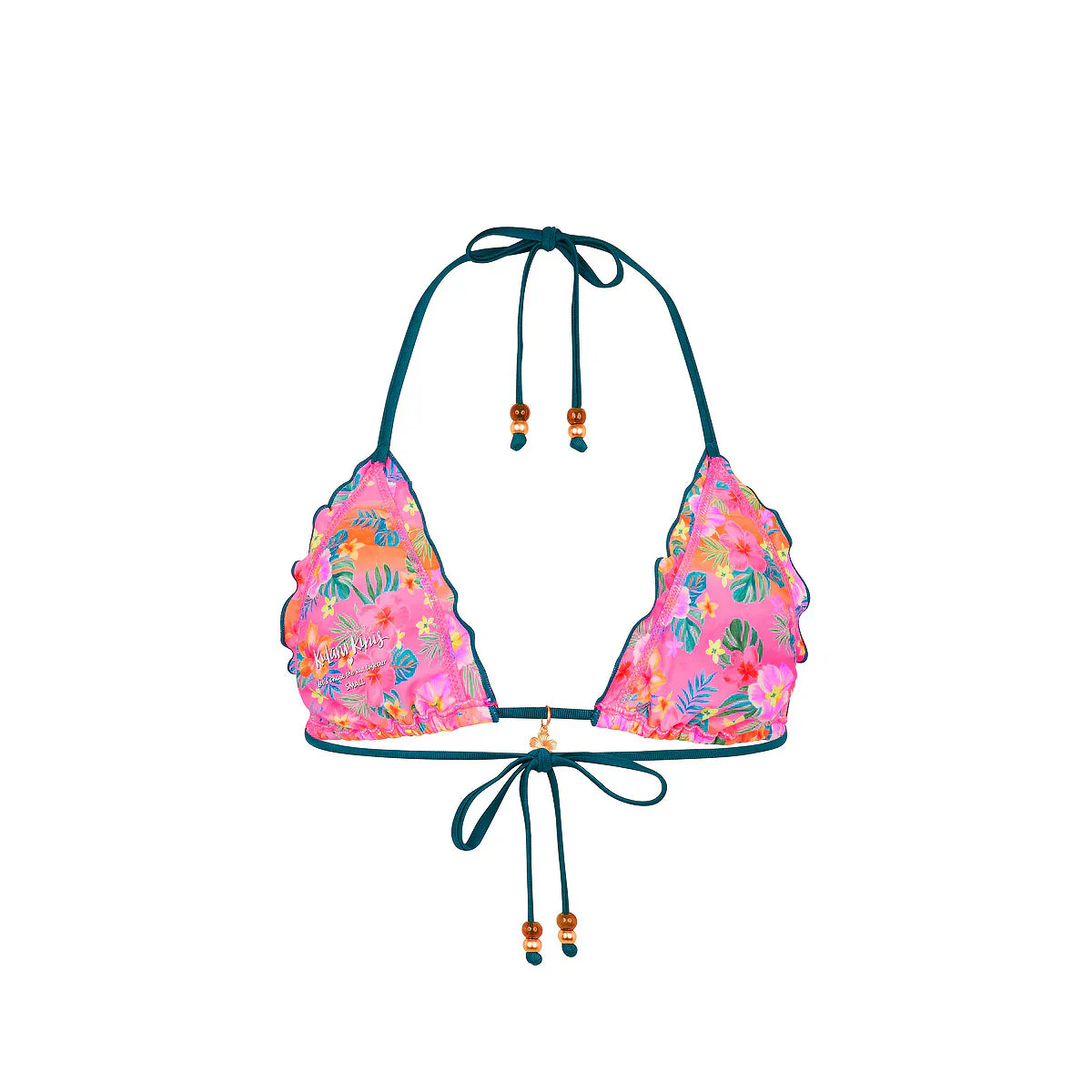 Lettuce Edge Bralette Bikini Top - Summer Glow