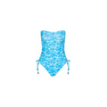Ruched Bandeau Classic Cut One Piece - Ocean Paradise