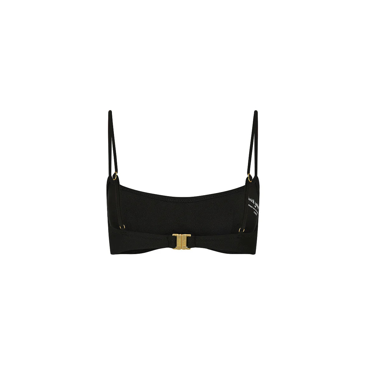 Invisible Underwire Crop Bikini Top - Twilight Black