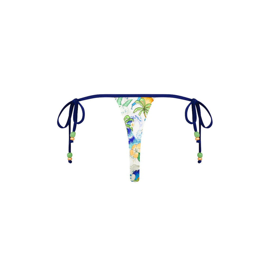Micro Thong Tie Side Bikini Bottom - Blue Crush