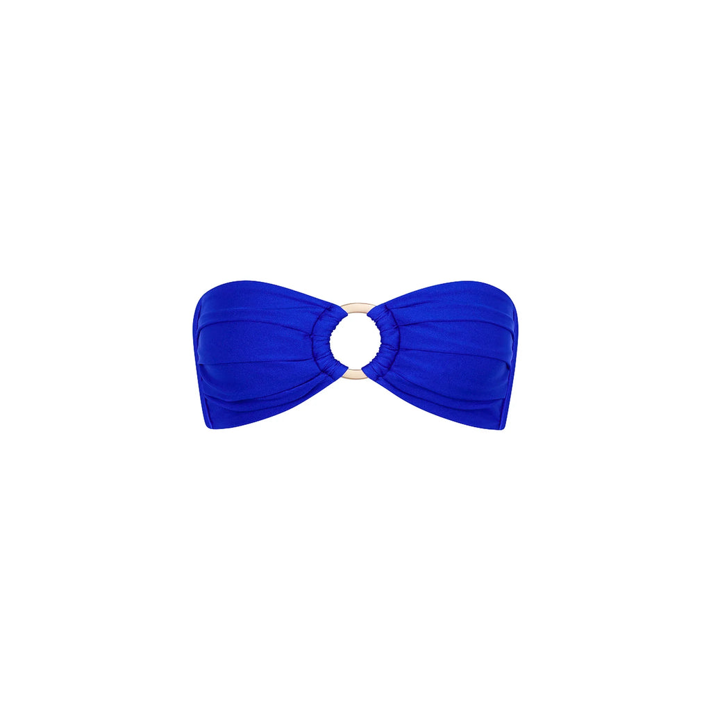 Strapless Bandeau Bikini Top - Blue Lagoon