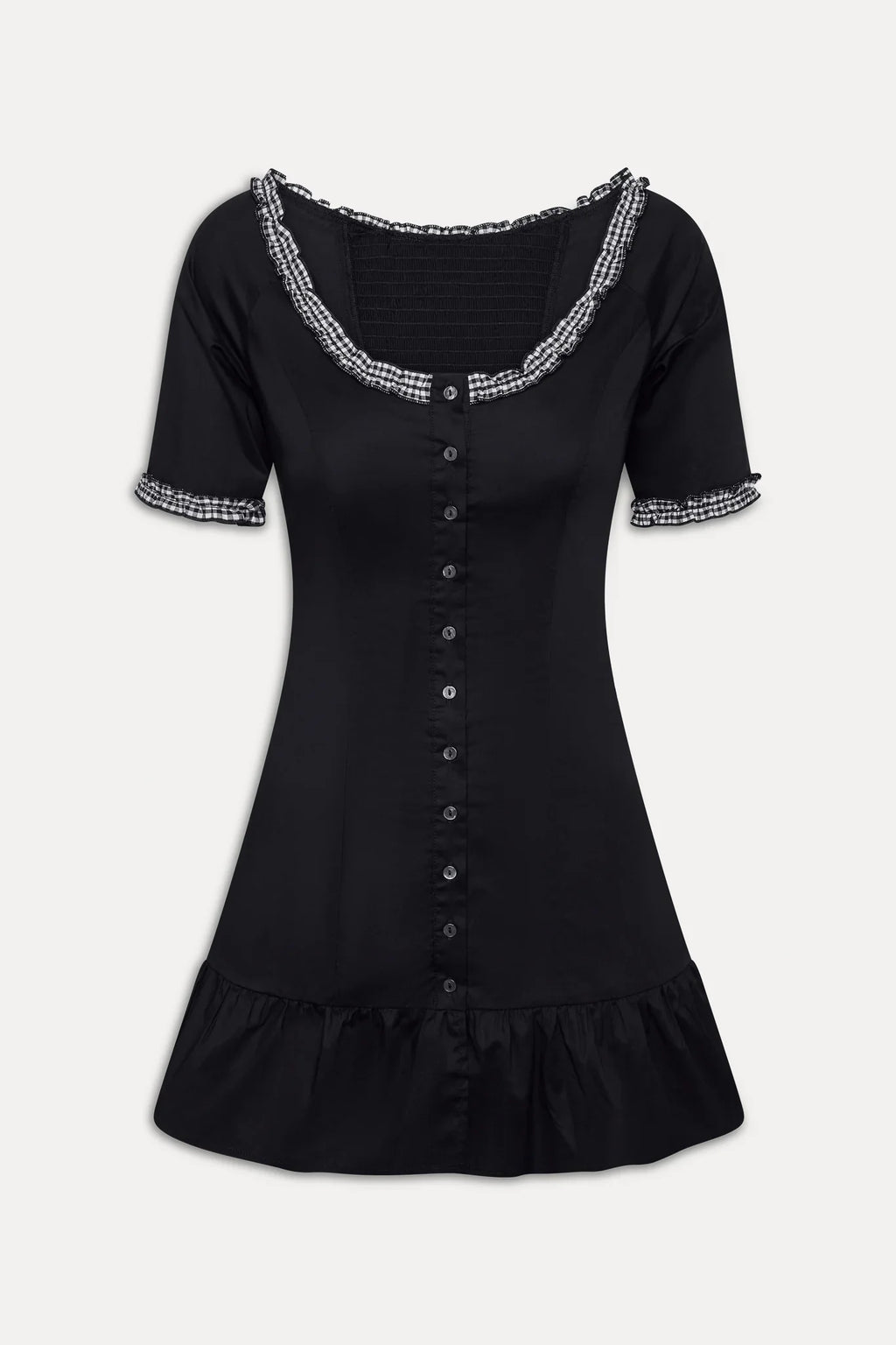 Sweet Dreams Cotton Mini Dress - Black