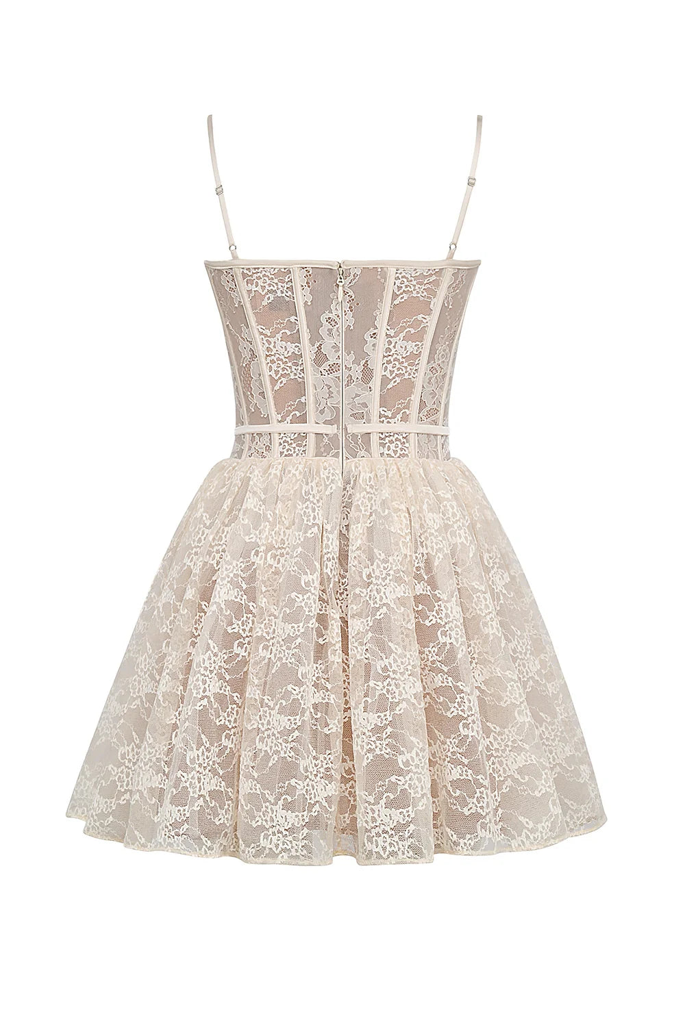 vintage cream lace mini dress
