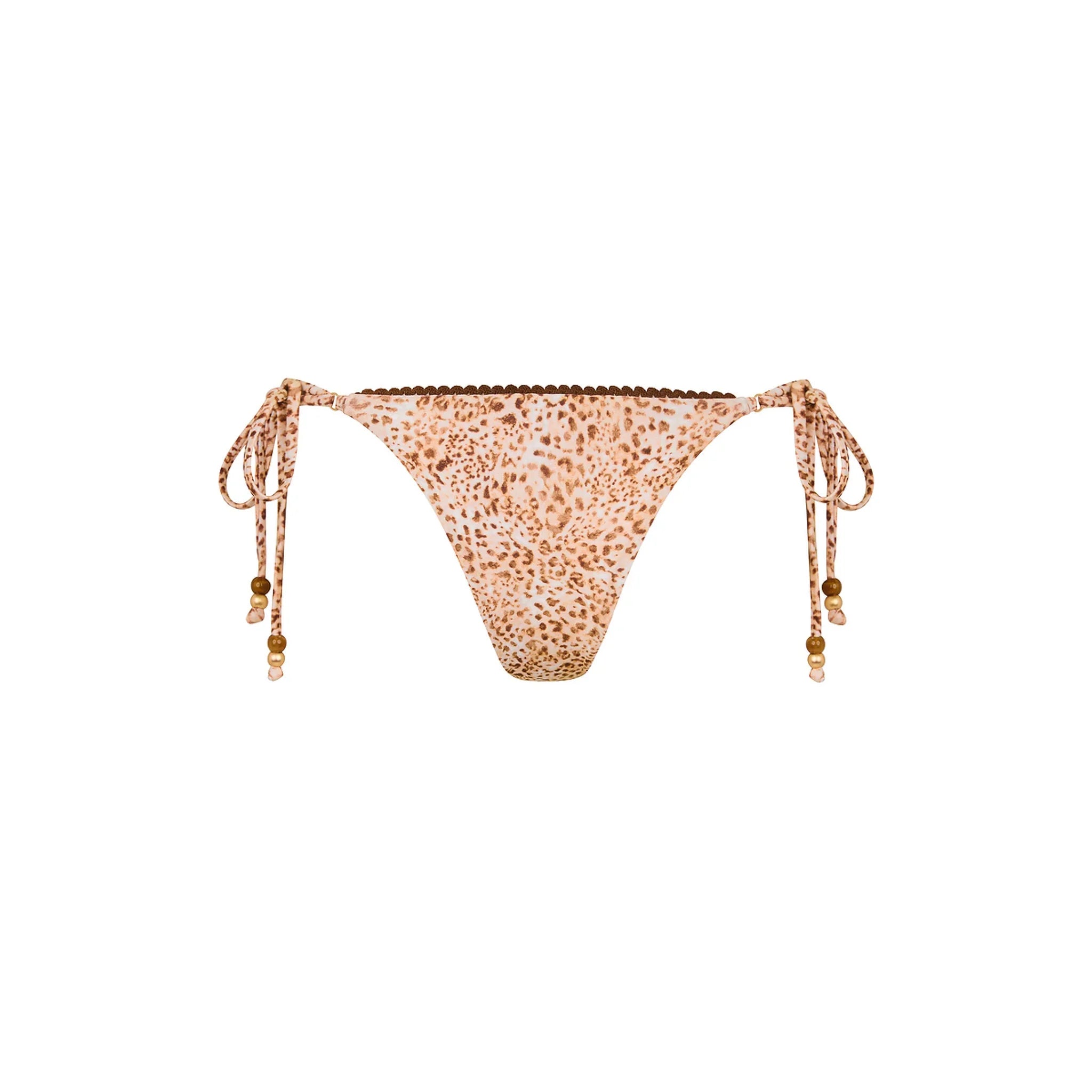 Decorative Thong Tie Side Bikini Bottom - Wild Skies
