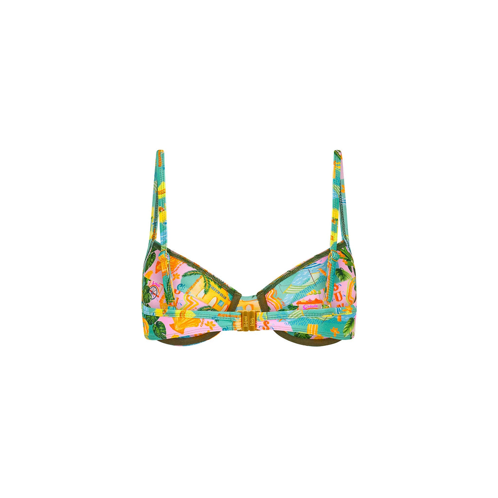 Ditzy Underwire Bra Bikini Top - Sunlit Spritz