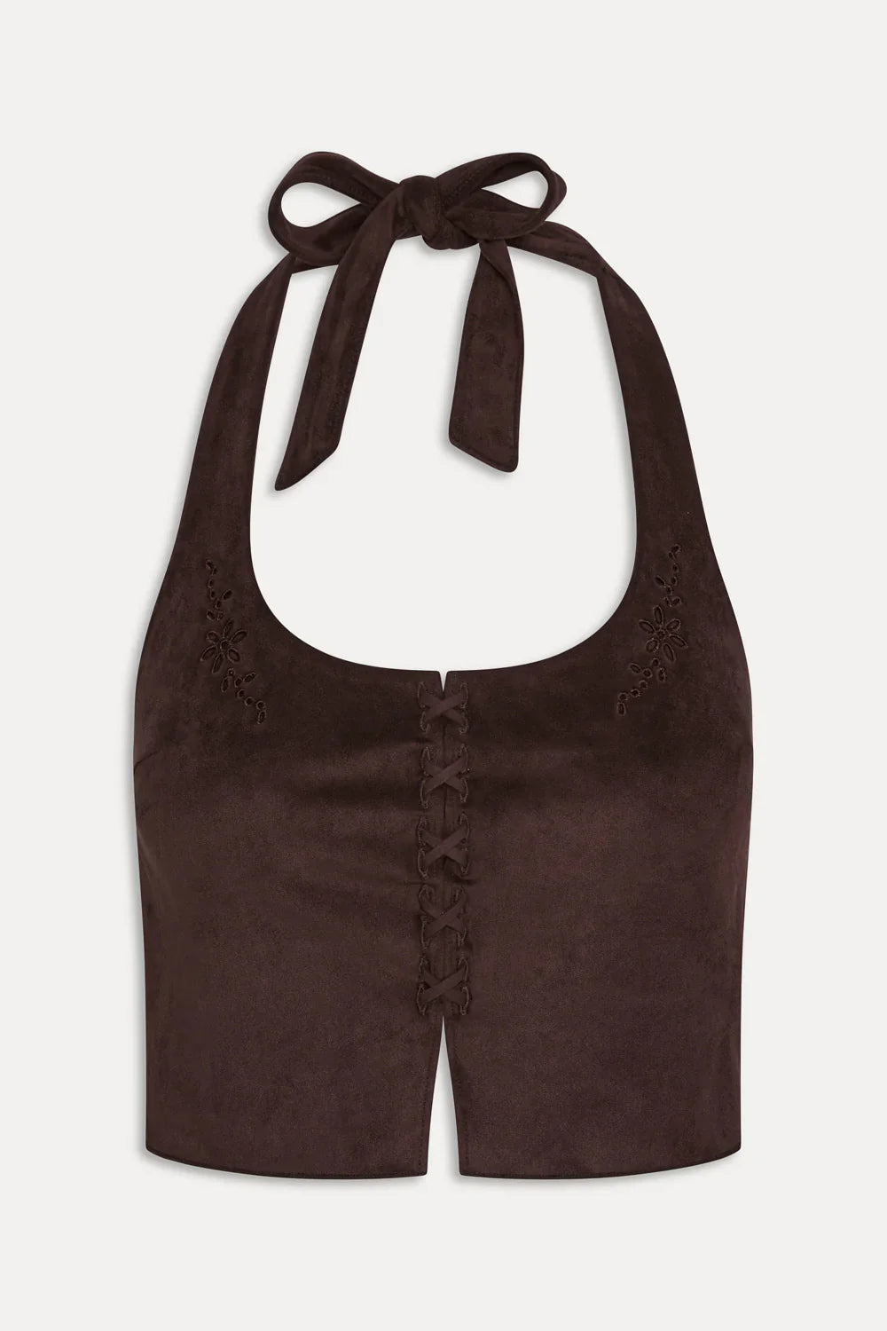 Delilah Halter Suede Tankini - Desert Suede