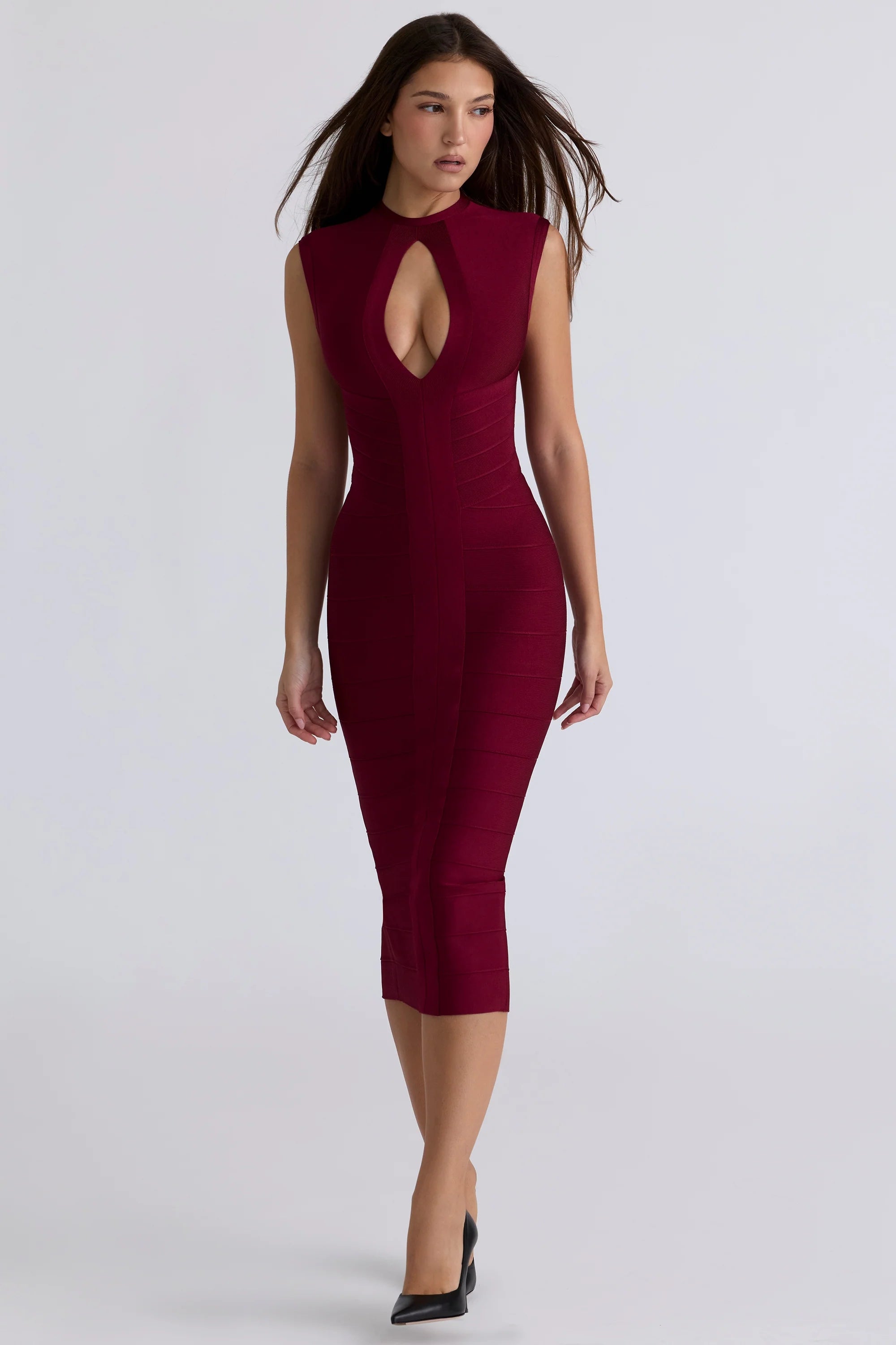 ruby bandage midi dress