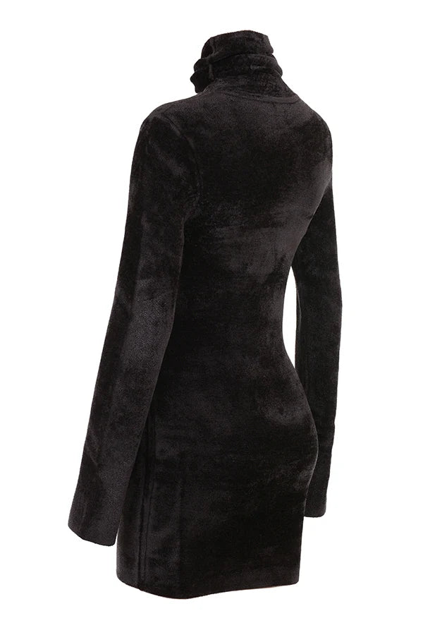 charcoal chenille mini dress - sale
