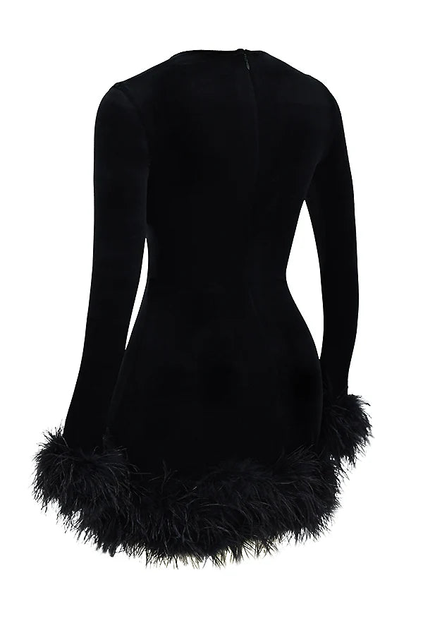 black velvet mini dress