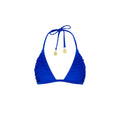 Gathered Stitch Bralette Bikini Top - Blue Lagoon
