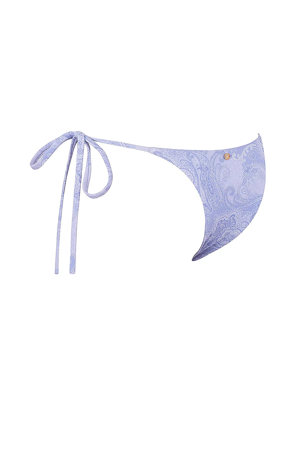 lavender paisley tie side bikini bottom