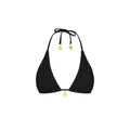 Shirred Triangle Bikini Top - Twilight Black