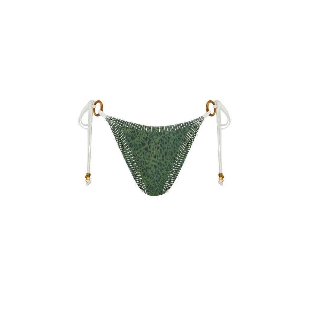 Lace Stitch Ring Tie Bikini Bottom - Wild Wonder