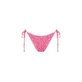 Shirred Dipped Cheeky Tie Bikini Bottom - Gelato Bloom