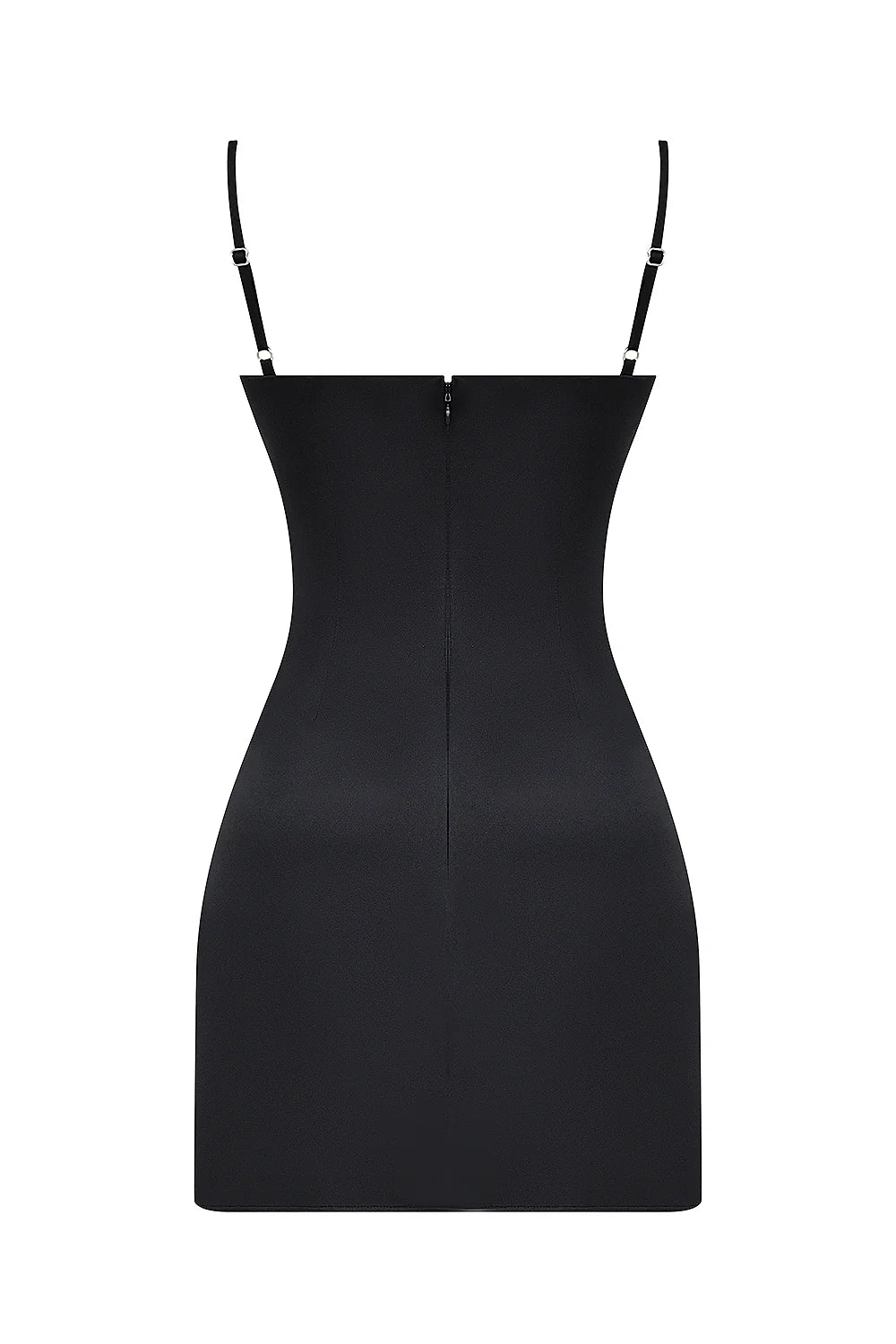black square neck a-line mini dress - sale