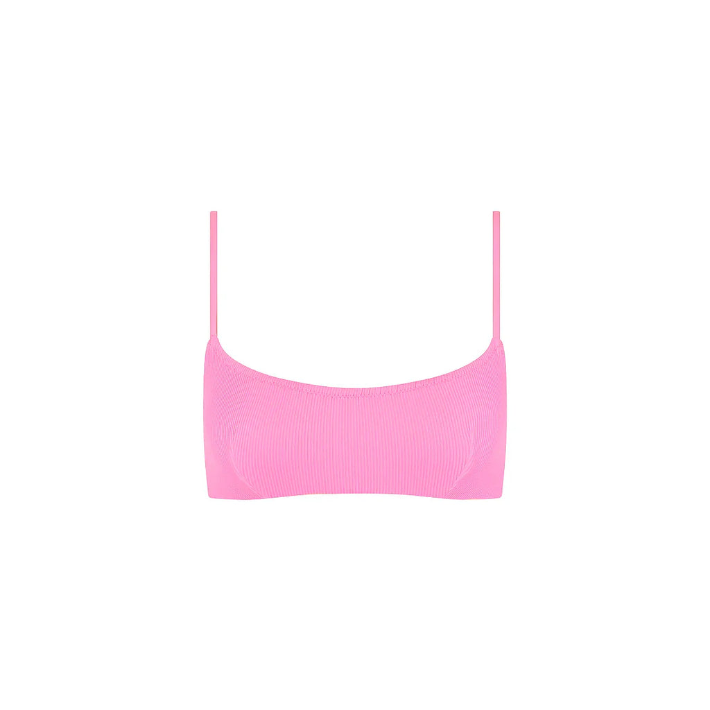 Invisible Underwire Crop Bikini Top - Fairy Floss