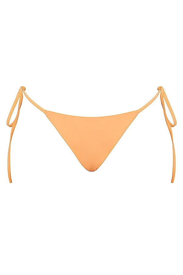 light orange tie side bikini bottom
