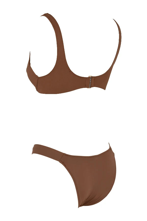 chocolate underwired bikini