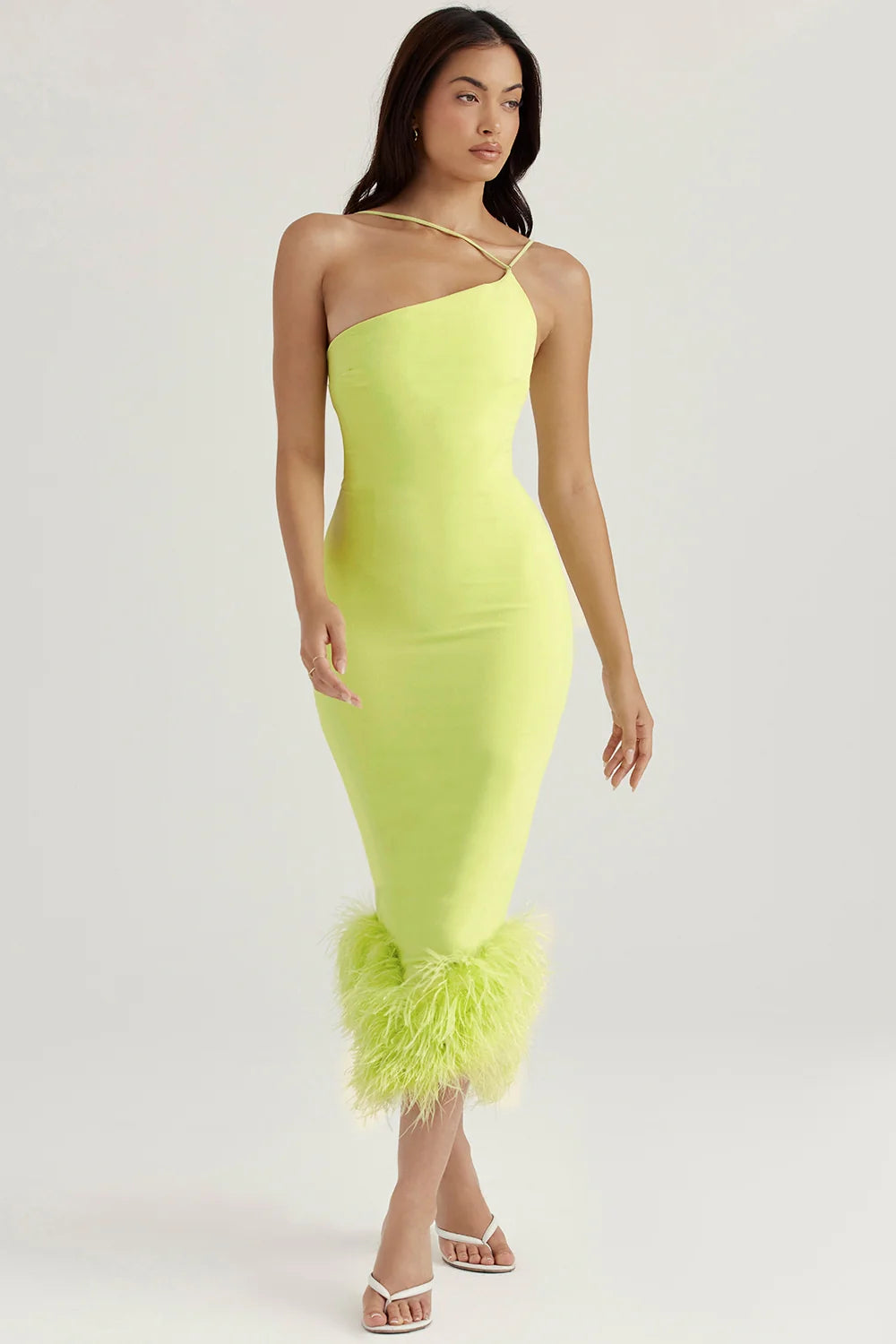 lime midi dress
