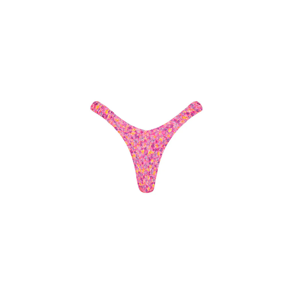 Retro Y Thong Bikini Bottom - Gelato Bloom