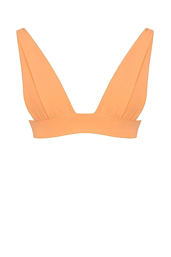 light orange tie back bikini top