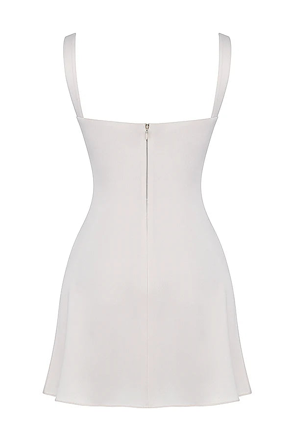 vintage cream mini dress