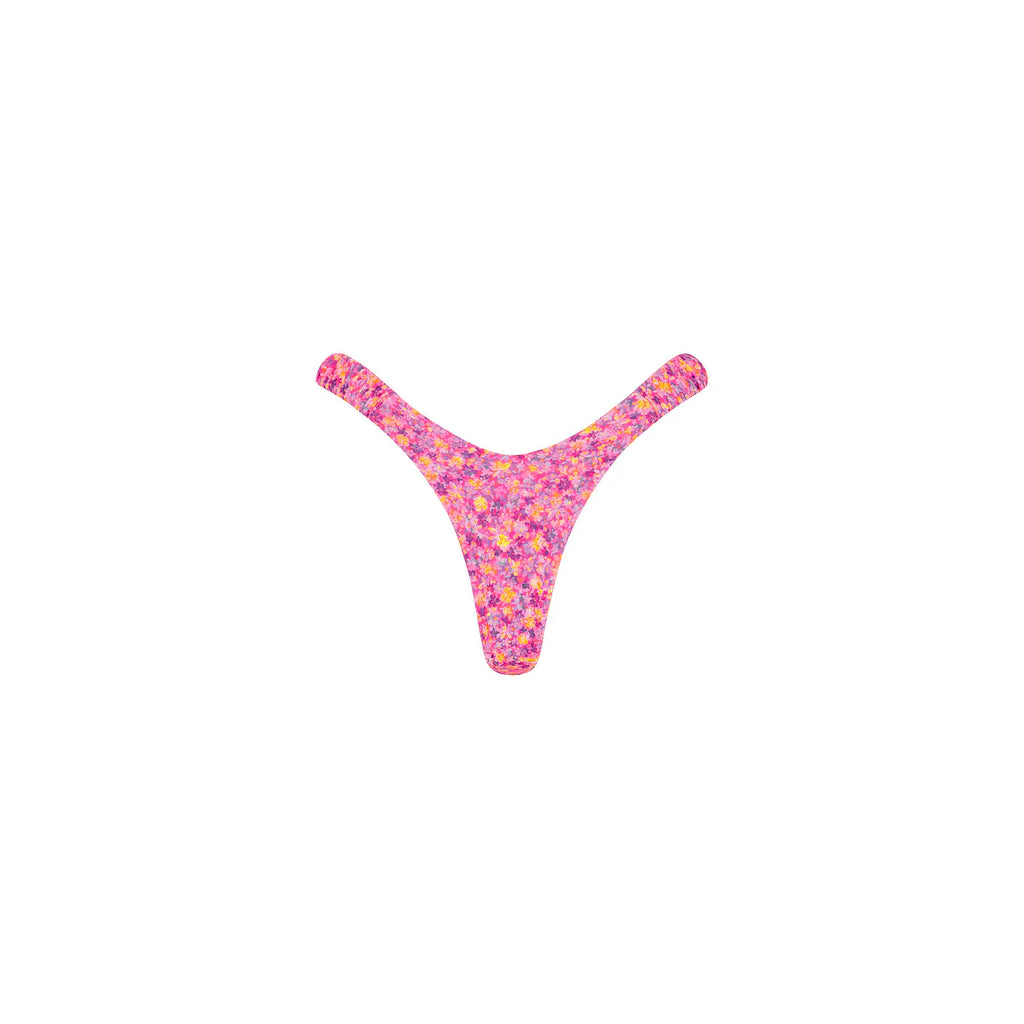 Retro Y Thong Bikini Bottom - Gelato Bloom