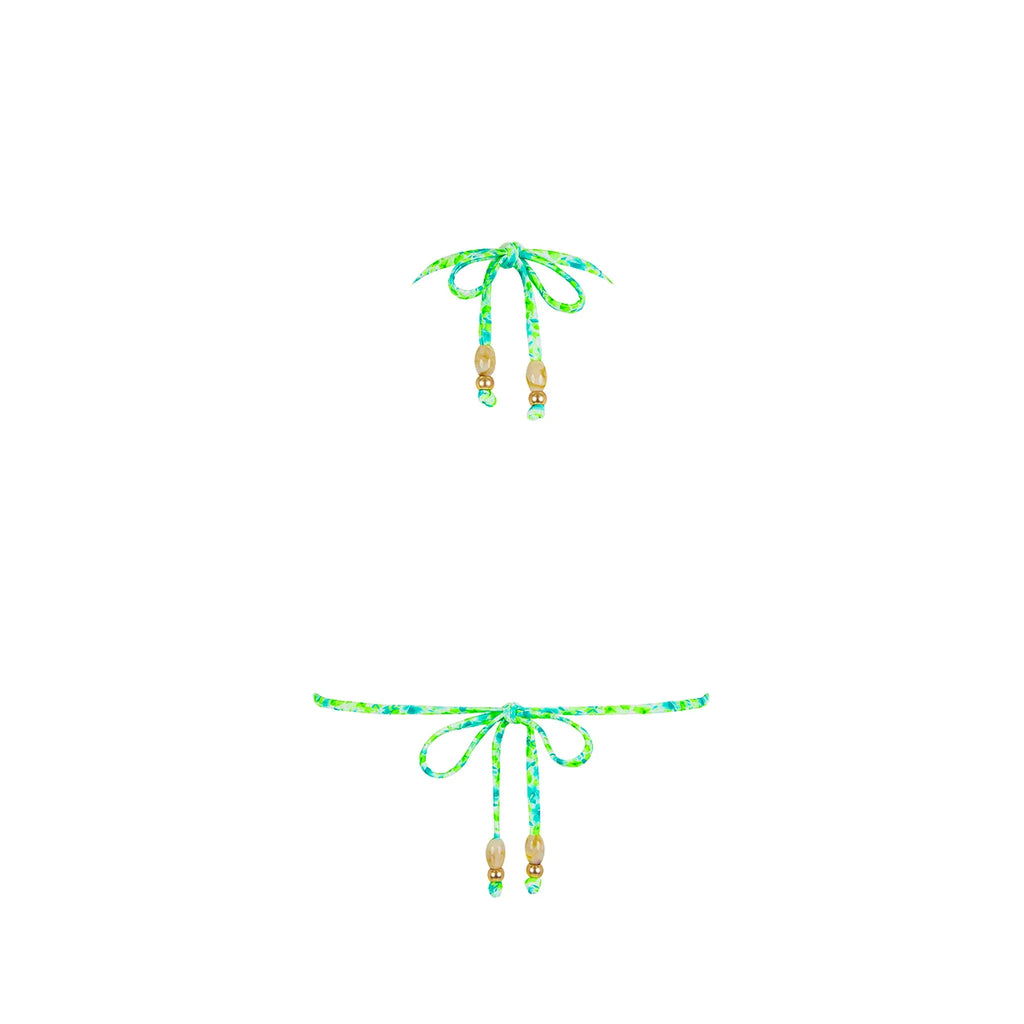 Trio Ring Triangle Bikini Top - Apple Blossom