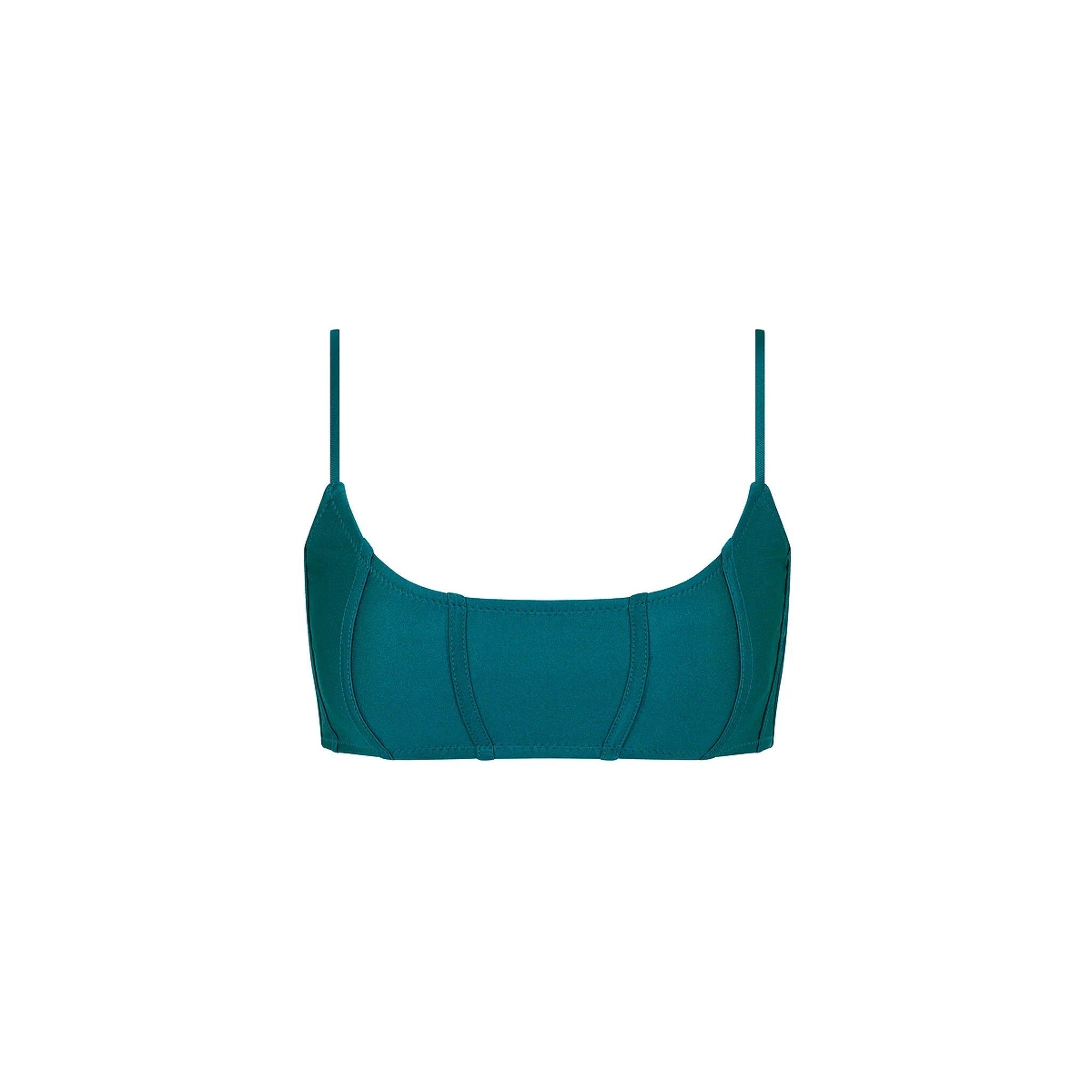 Contour Slim Crop Bikini Top - Laguna Haze
