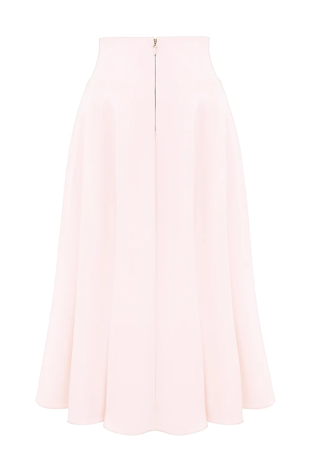 ballerina pink a-line midi skirt