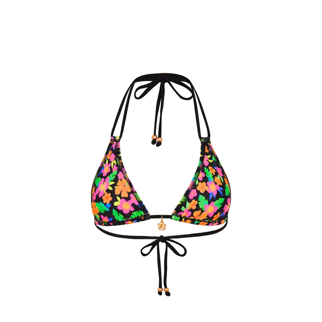 Simple Strap Halter Bikini Top - Midnight Glow