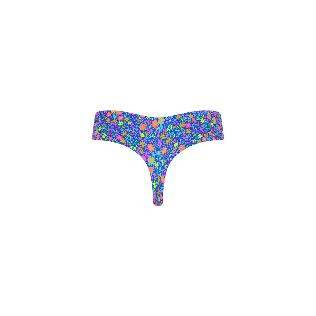 Mid-Rise Brazilian Bikini Bottom - Electric Bloom