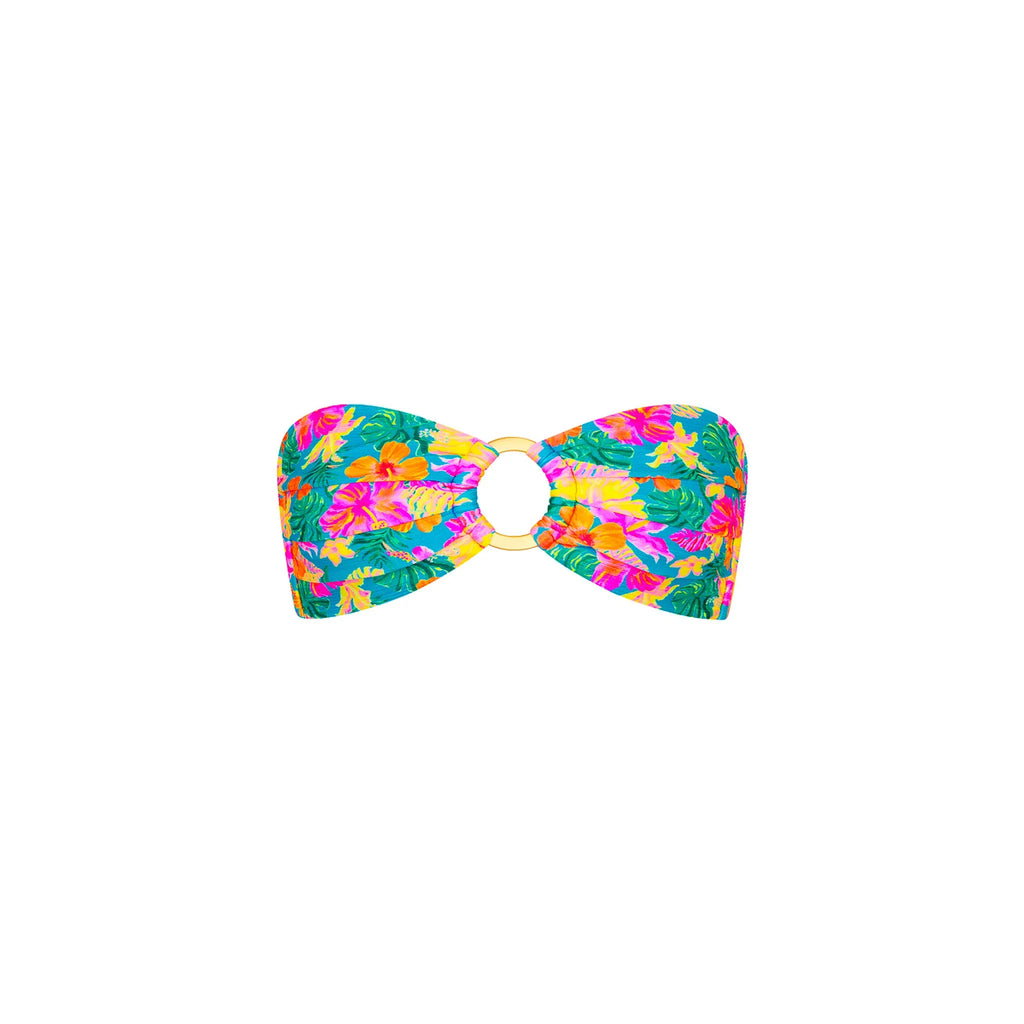 Strapless Bandeau Bikini Top - Paradise Pop