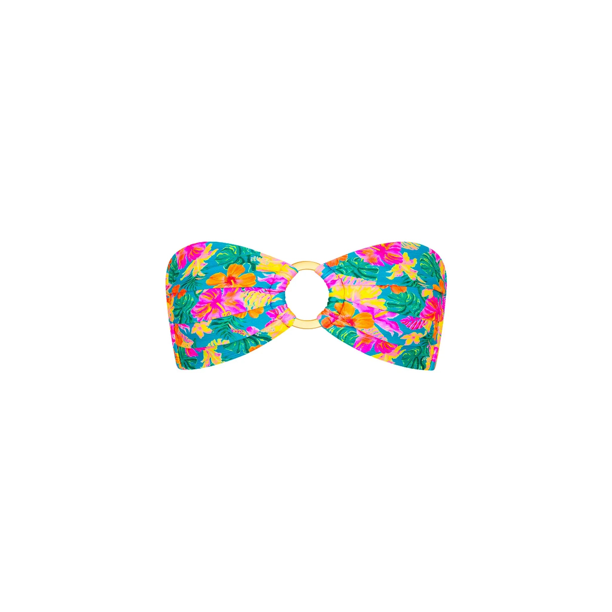 Strapless Bandeau Bikini Top - Paradise Pop